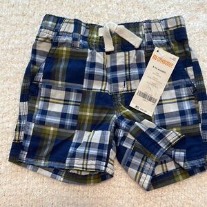 Gymboree Blue and Green Plaid Shorts